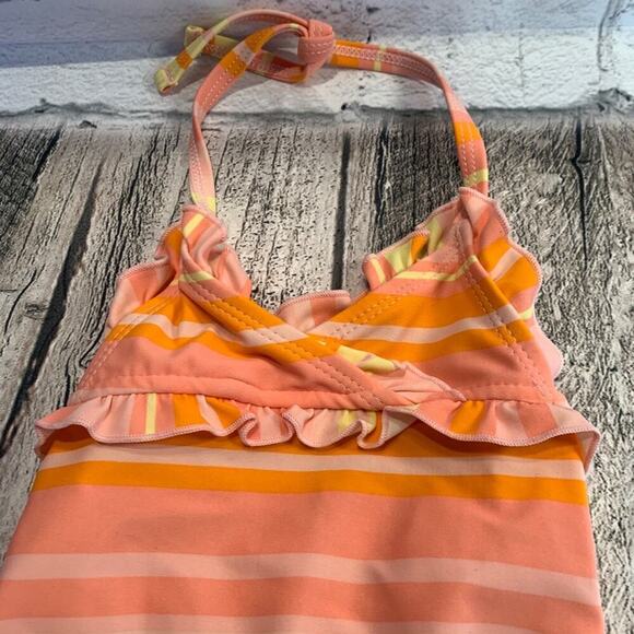 JANIE AND JACK Baby NWOT Pastel Stripe One Piece Swimsuit / Size: 3-6 Mos - Picture 2 of 4